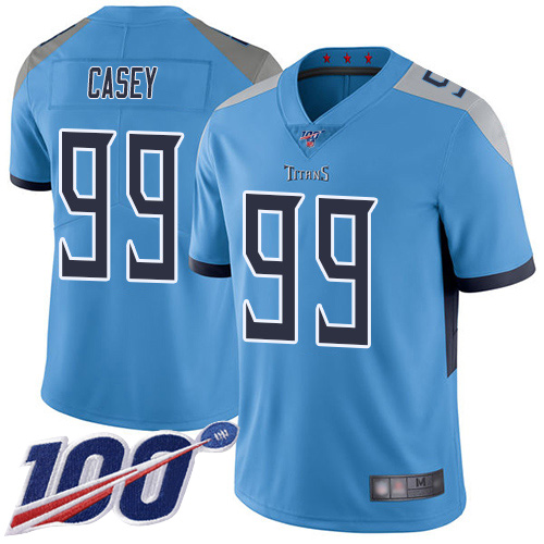 Tennessee Titans Limited Light Blue Men Jurrell Casey Alternate Jersey NFL Football 99 100th Season Vapor Untouchable